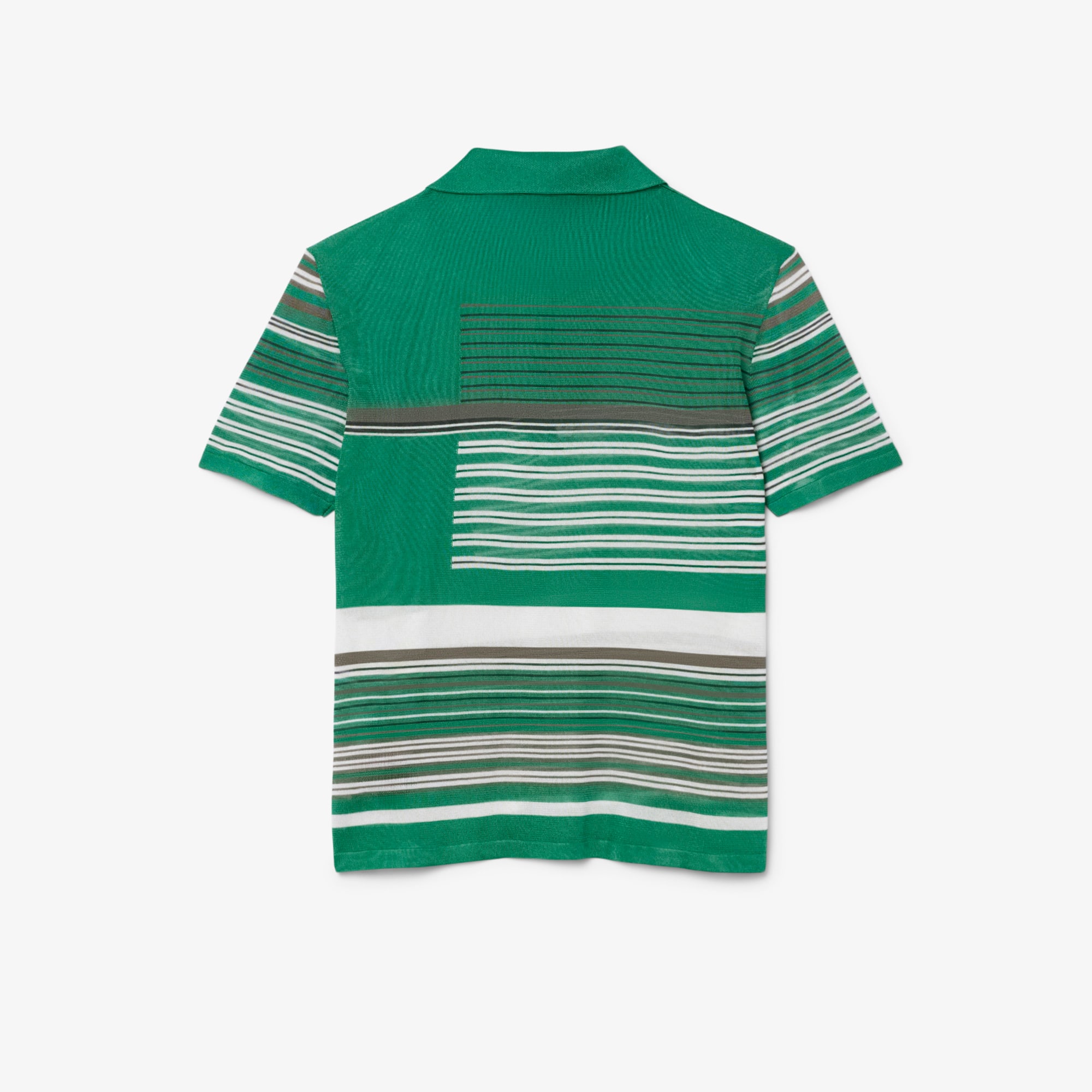 Runway Slim Fit Striped Satin Piqué Polo Shirt
