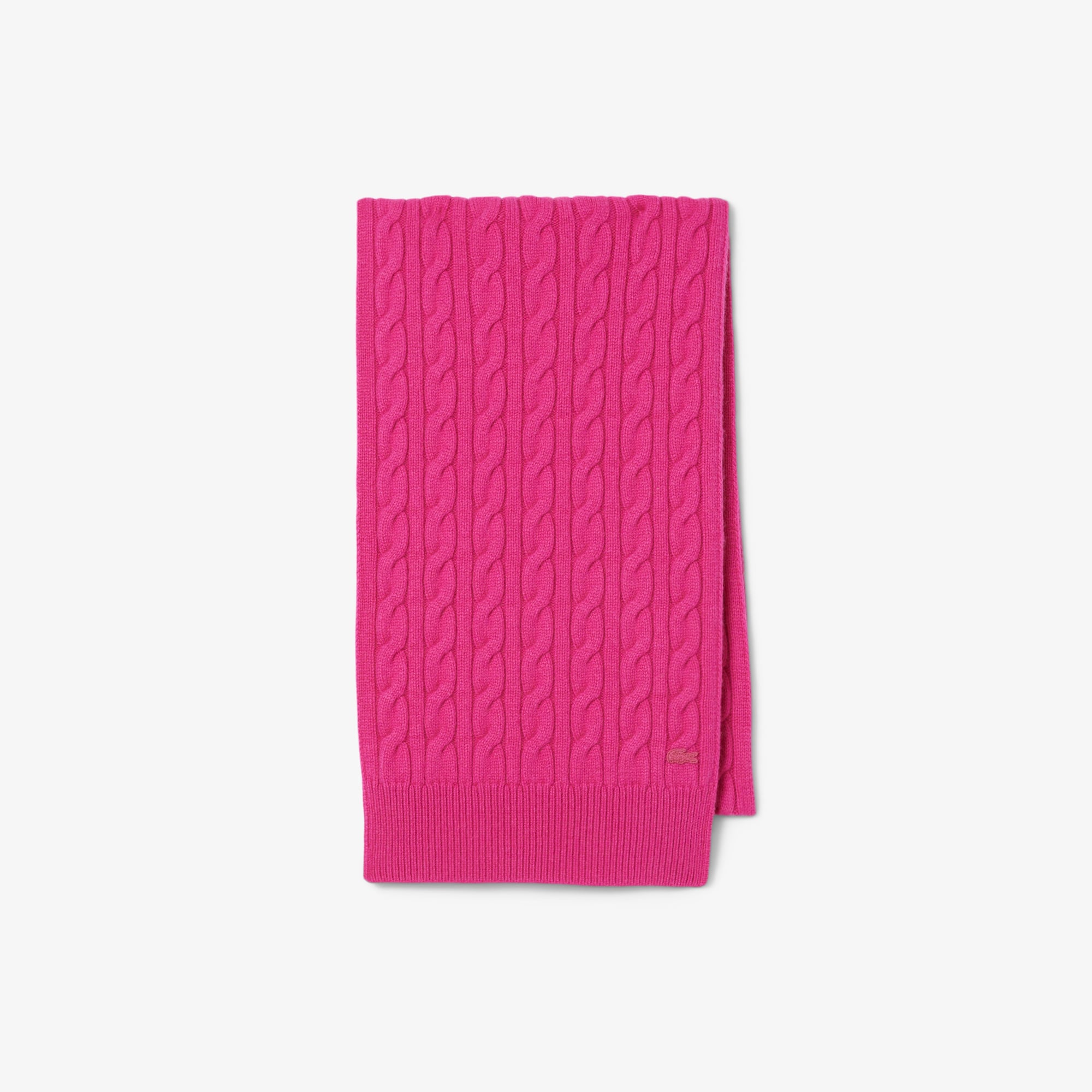 Lacoste Runway Cable Knit Cashmere Scarf