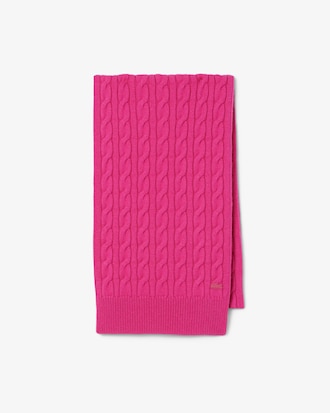 Runway Cable Knit Cashmere Scarf