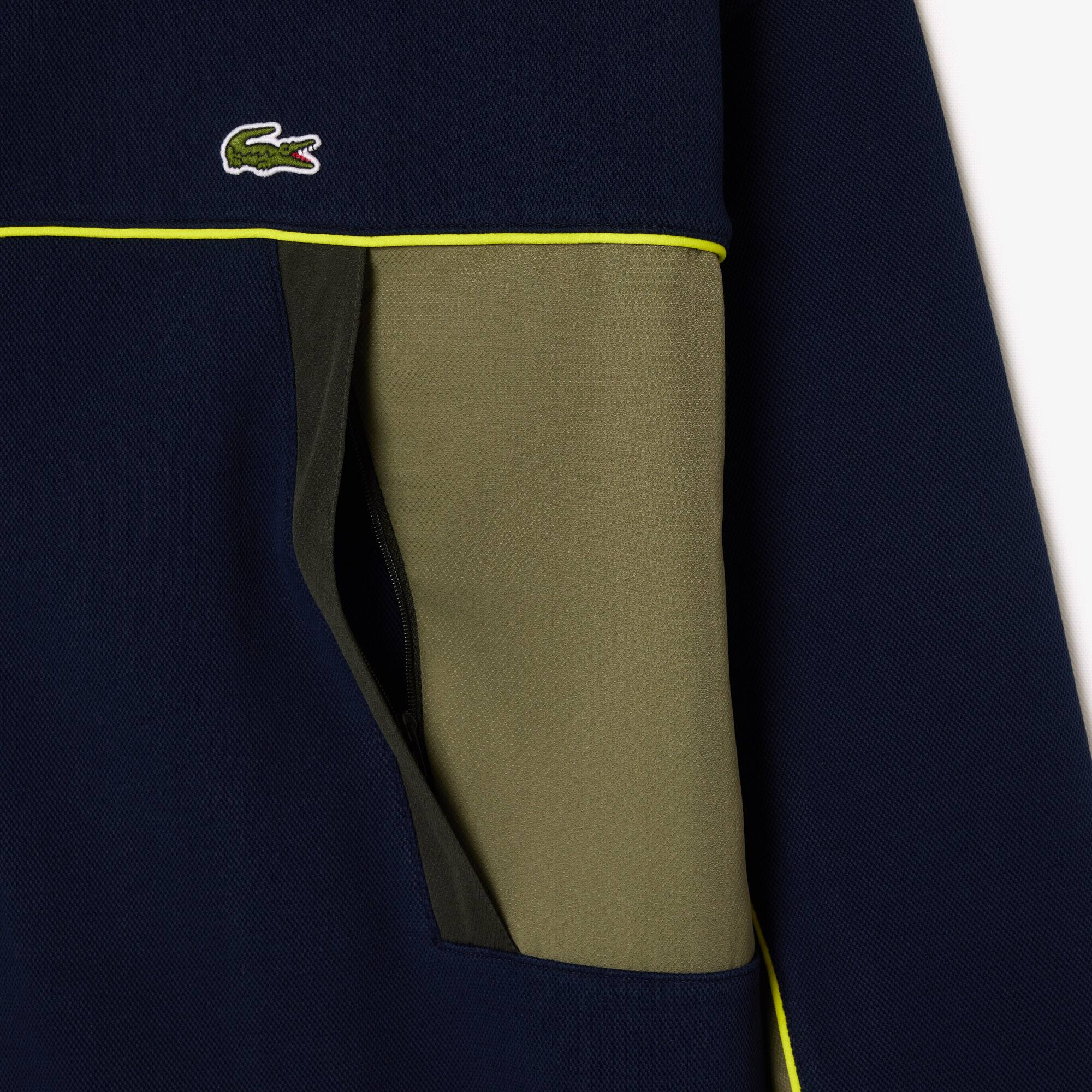 LACOSTE SPORT フルジップジャケット US S Men's Loose Fit Zip-Up Piqué Sweatshirt - Sweaters
