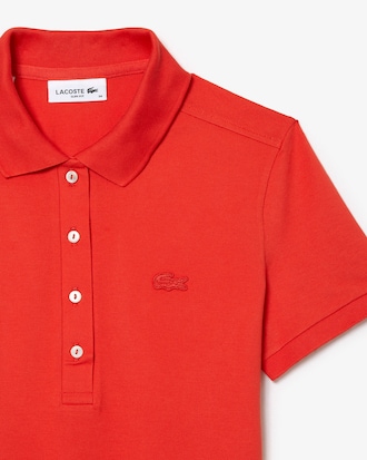 Polo de Mini Piqué elástico L.12.D de Corte Slim para Mujer