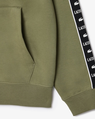 Men's Logo Stripe Zip-Up Hoodie