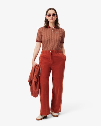 Women's Slim Fit Monogram Polo