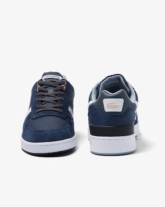 Men's T-Clip Leather and Suede Sneakers