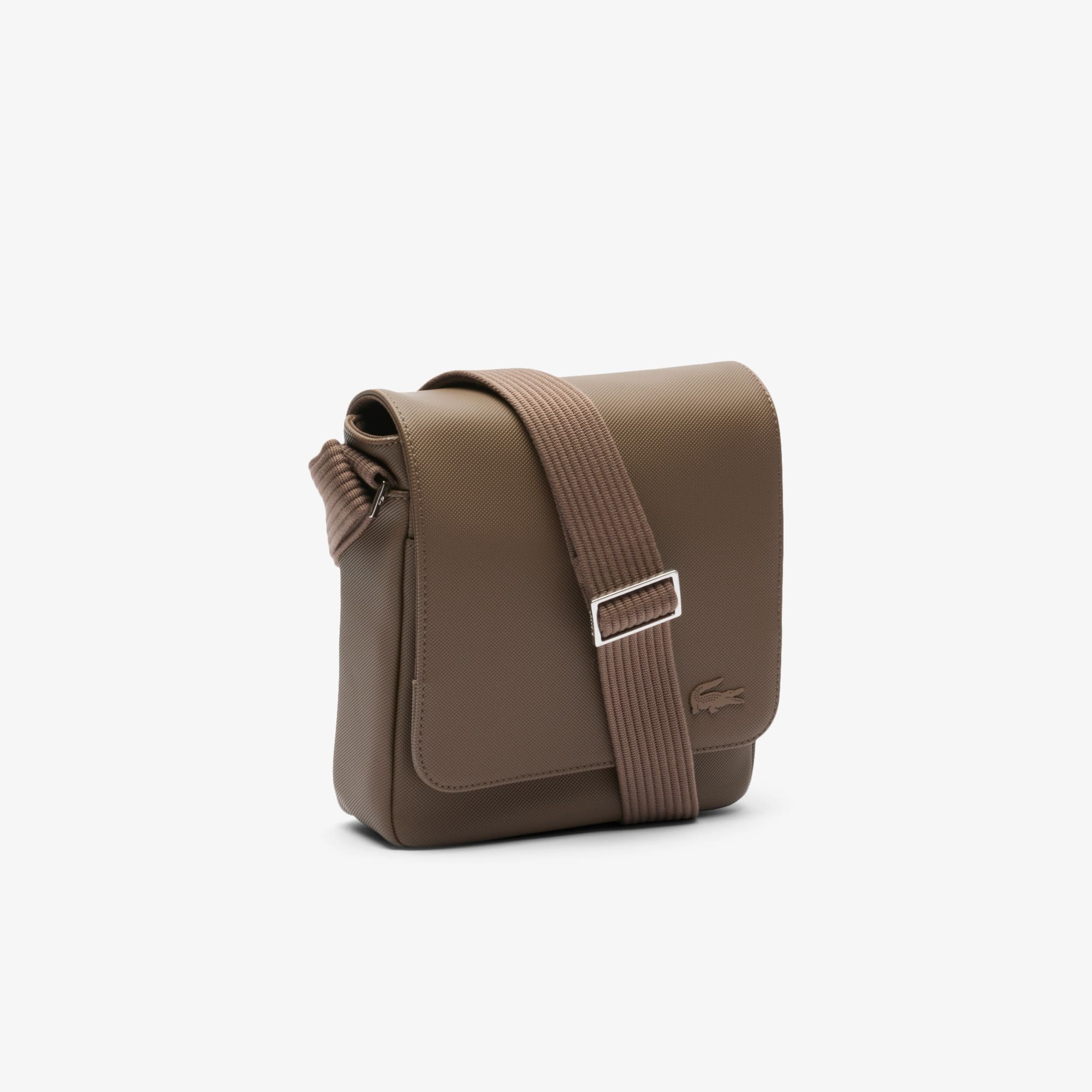 LACOSTE ダークブラウン ショルダーバッグ Men's Classic Flap Close Shoulder Bag - Bags - New In 2025