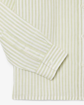 Men's Regular Fit Striped Linen Shirt