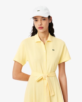 Women's Flared Mini-Piqué Polo Dress