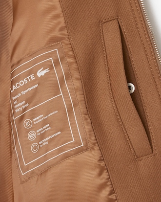 Blouson aviateur en laine zippé rembourré