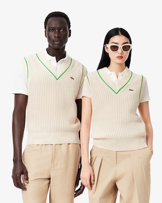 Unisex Crochet Effect Sweater Vest