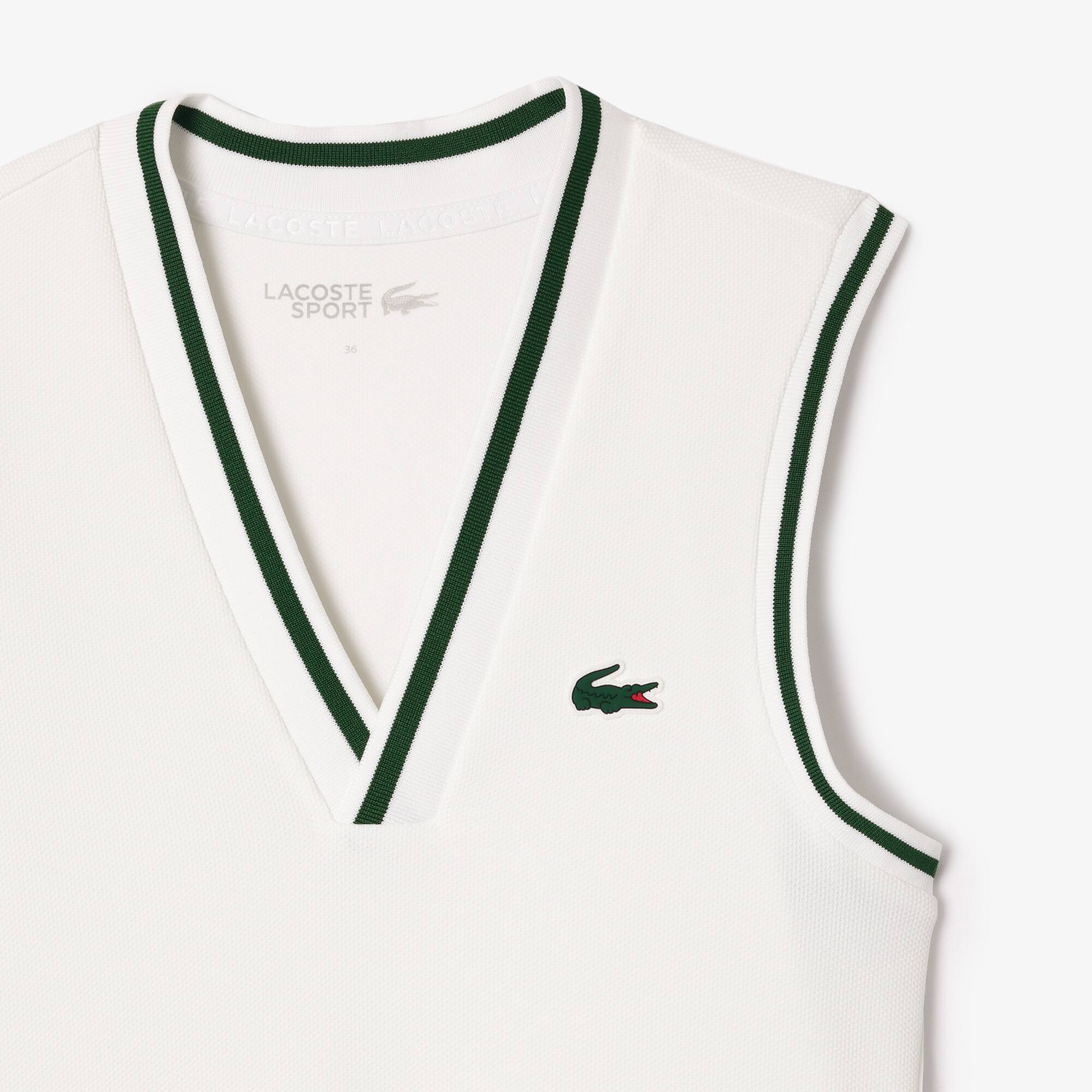 Women's Piqué Tennis Dress with Removable Liner - Dresses