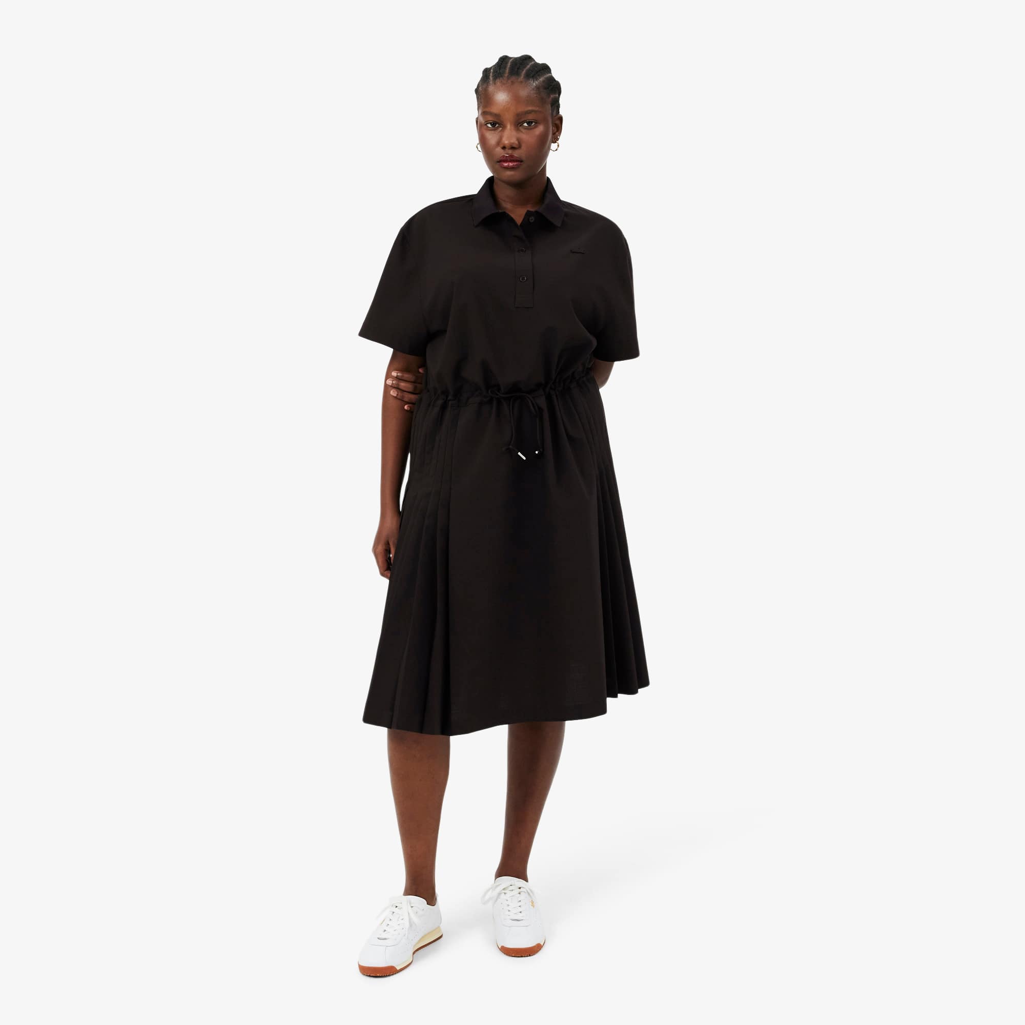 Wool blend Pleated Polo Dress