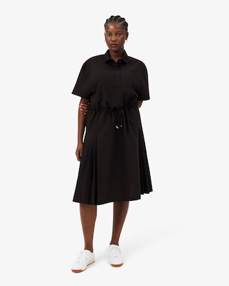 Robe polo pliss&eacute;e laine m&eacute;lang&eacute;e