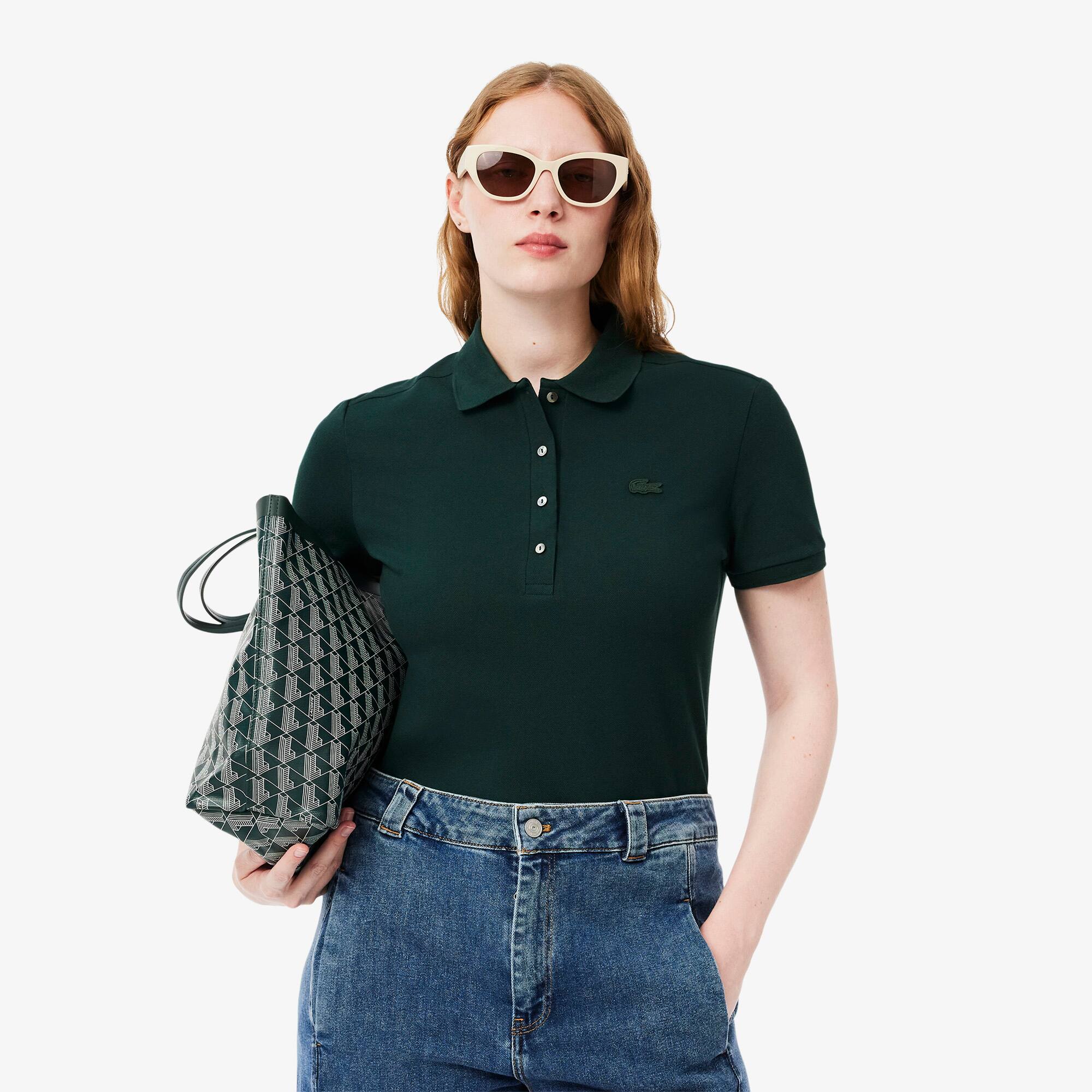Women's L.12.D Slim Fit Stretch Mini Piqué Polo - Polo