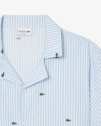 Pijama de algod&oacute;n con estampado de cocodrilo a rayas