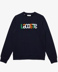 Women&rsquo;s Crew Neck Colored Embroidery Fleece Sweatshirt