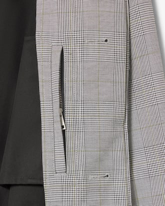 Men's Water-Repellent Plaid Trench Coat