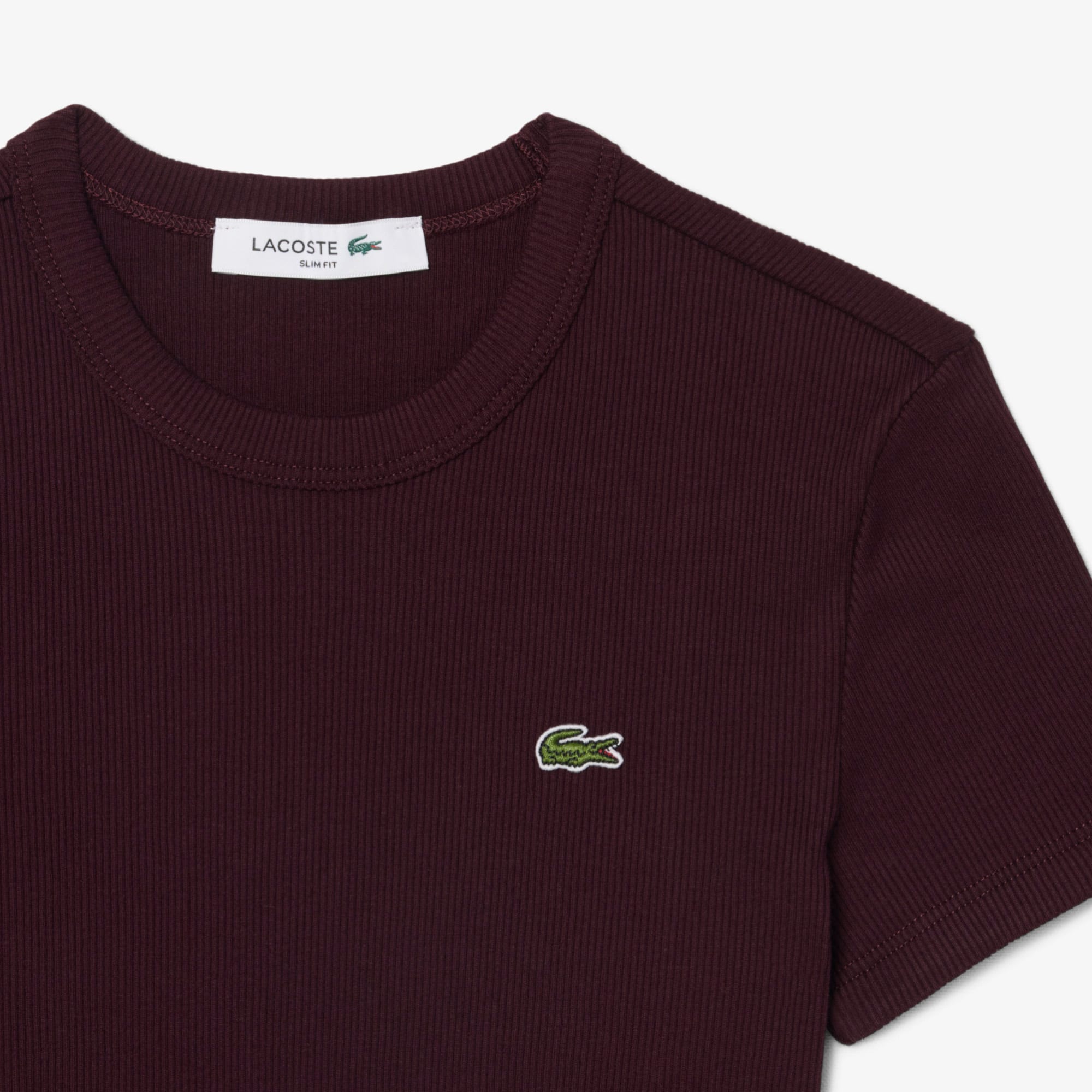 Women's Slim Fit Ribbed Cotton T-Shirt