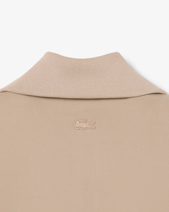 Runway High Neck Zipped Satin Sweatshirt