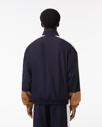 Men's Water Resistant Colorblock Zip-Up Jacket