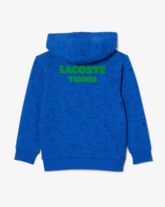 Sweatshirt zipp&eacute; en polaire non gratt&eacute; avec imprim&eacute;