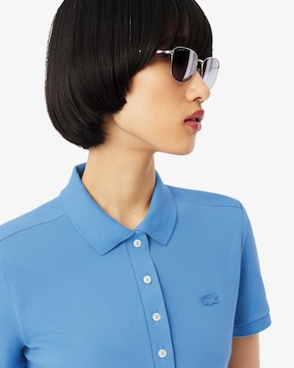 Women's L.12.D Slim Fit Stretch Mini Piqu&eacute; Polo