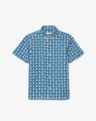 Kids' Short Sleeve Monogram Print Shirt