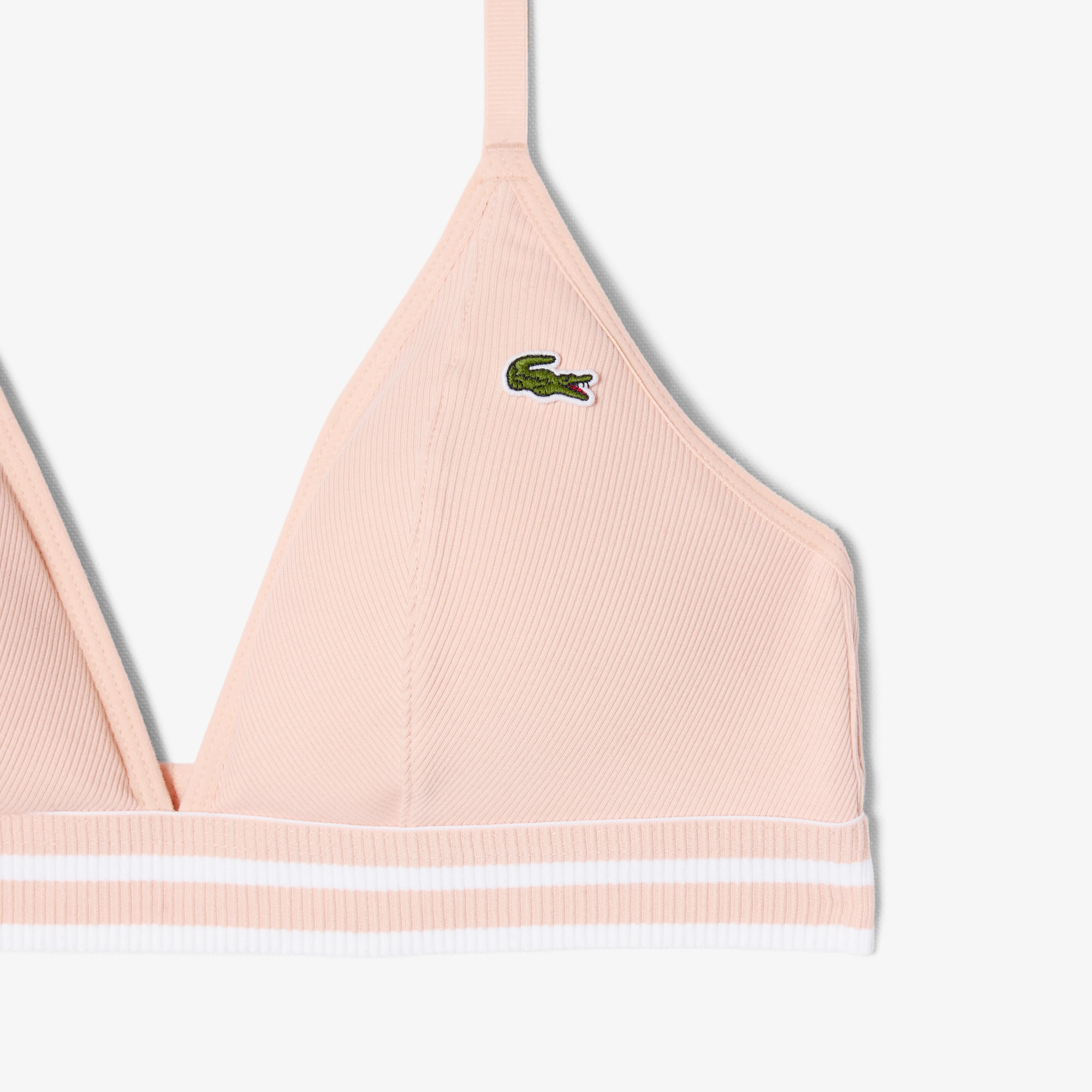 Ribbed Cotton Triangle Bralette