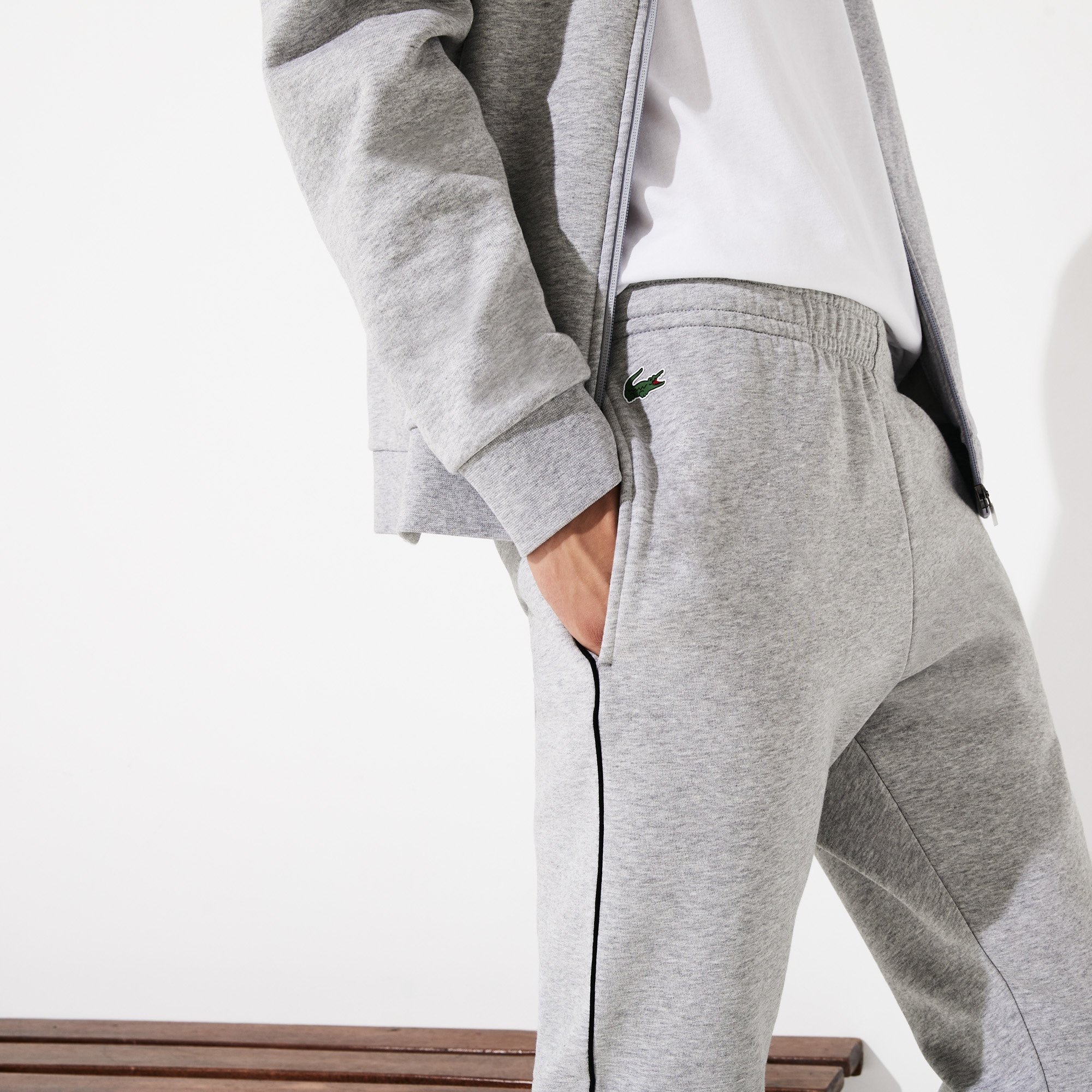 Men's SPORT Piped Fleece Sweatsuit Tracksuits New In 2023 Lacoste