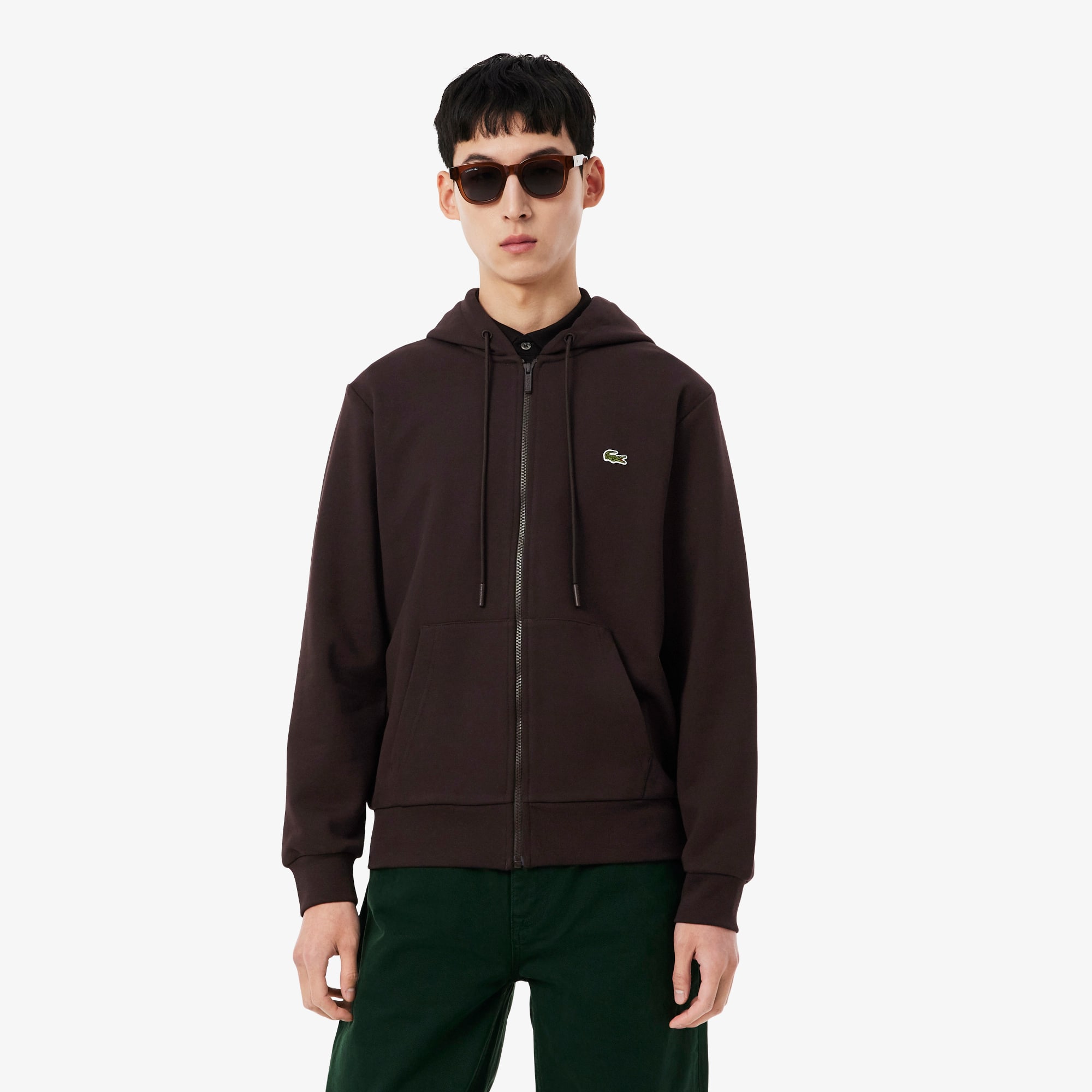 Lacoste Men's Classic Fit Zip-Up Fleece Sweatshirt