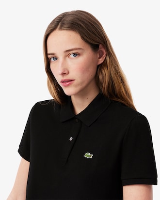 Polo femme regular fit en petit piqué de coton souple