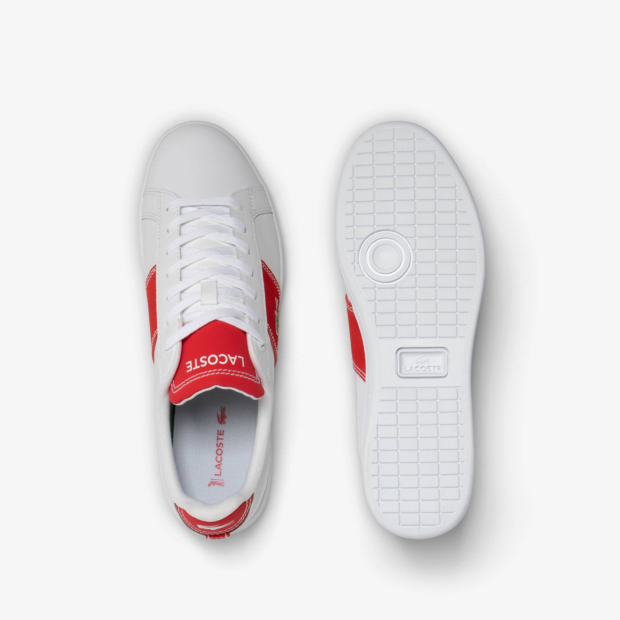 スニーカー LACOSTE Carnaby Pro CGR 7-47SMA0047 Men's Carnaby Pro CGR Bar Leather Sneakers White & Dark Blue