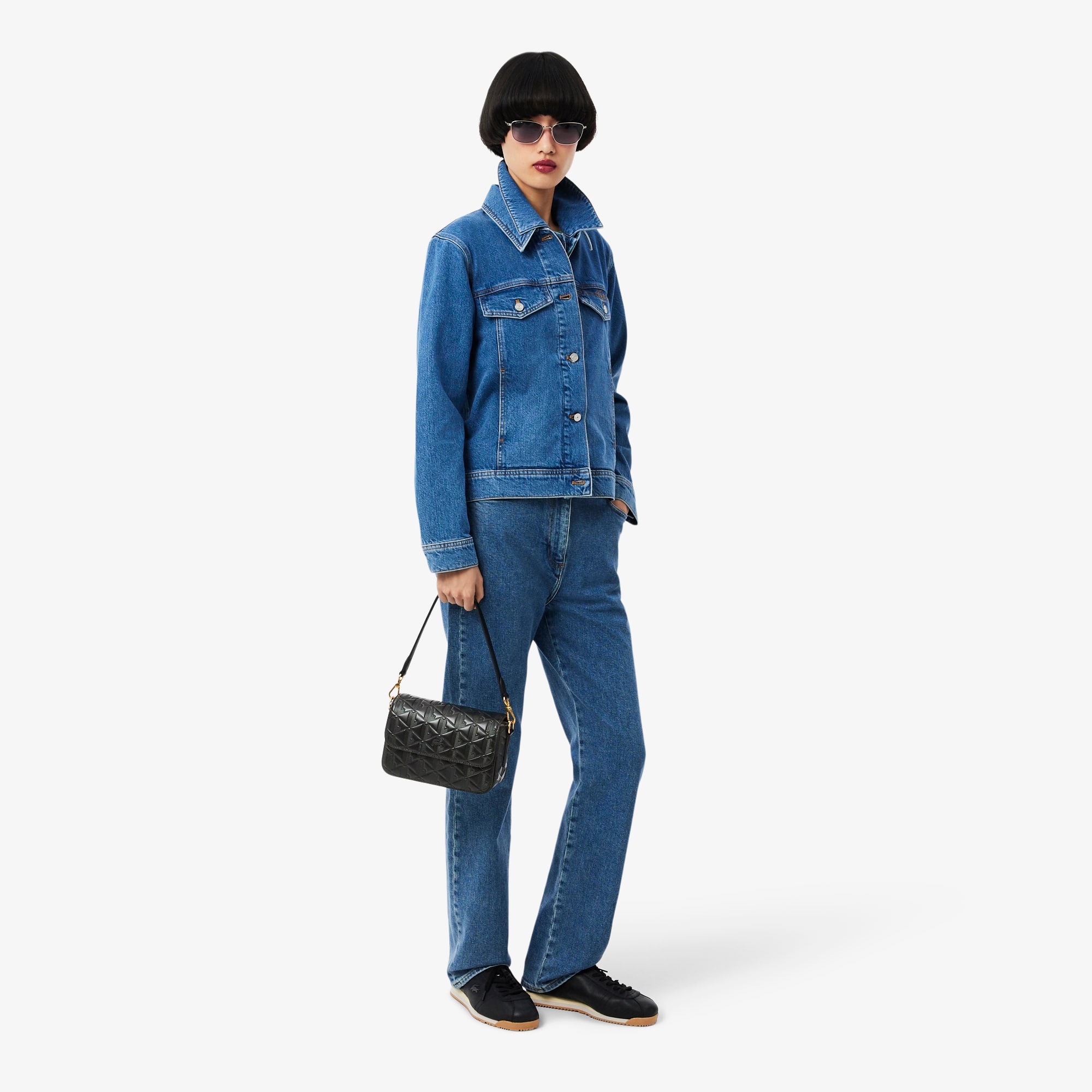 Maheki Embossed Leather Shoulder Bag - Bags - New In 2026 | Lacoste
