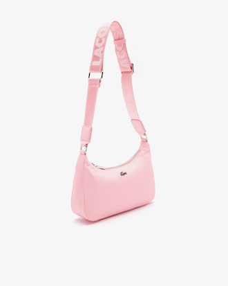 Unisex Metal Crocodile Branded Strap Nylon Shoulder Bag