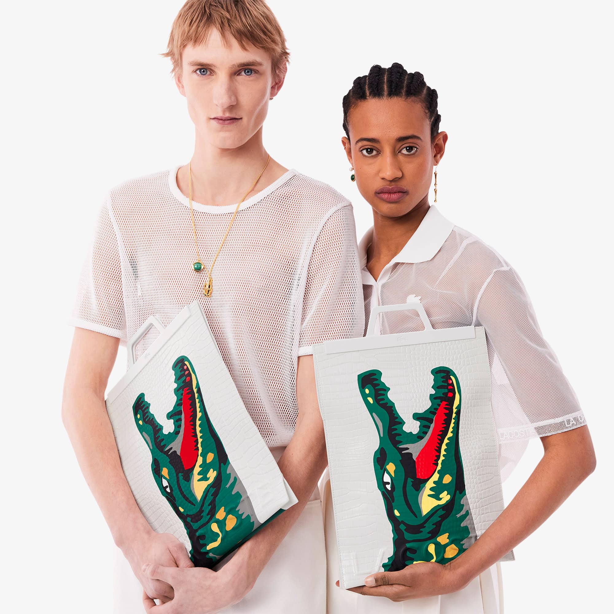 ❤︎acoco❤︎ Unisex Runway Embossed Crocodile Tote - undefined - New In