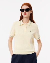 Women's Made In France Ribbed Cotton Polo