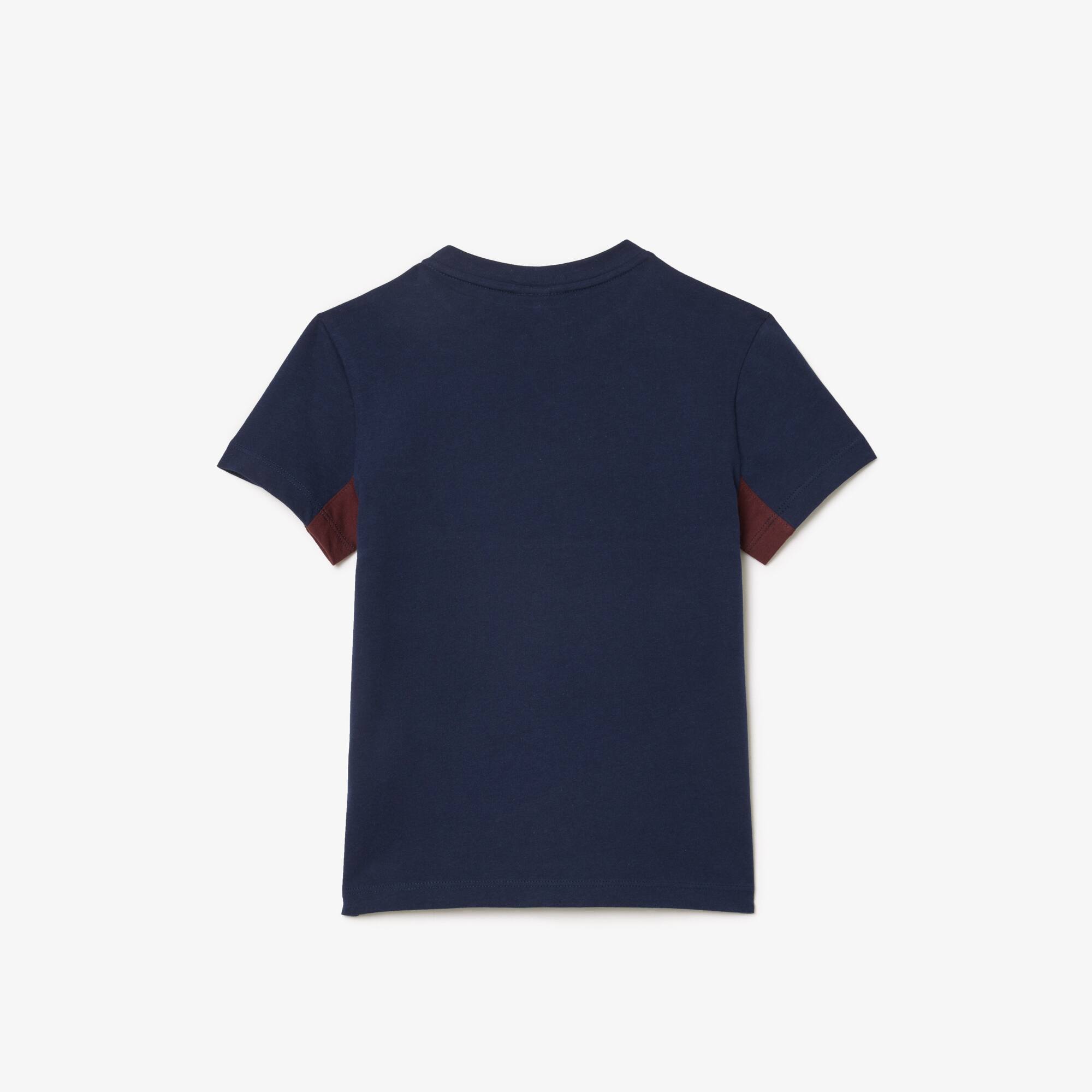 Kids' Contrast Stripe Cotton T-Shirt - T-Shirts & Tops - New