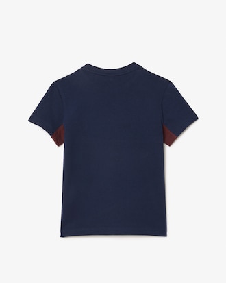Kids' Contrast Stripe Cotton T-Shirt