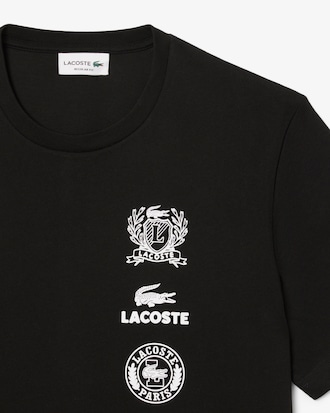 Playera para hombre de corte regular de punto estampado