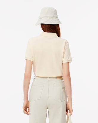 Women's Slim Fit Washed Effect Petit Piqué Polo