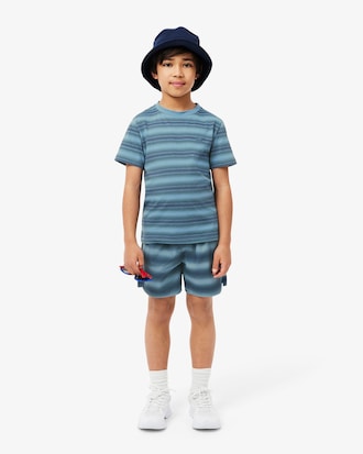 Playera De Algod&oacute;n Con Estampado De Rayas Para Ni&ntilde;o
