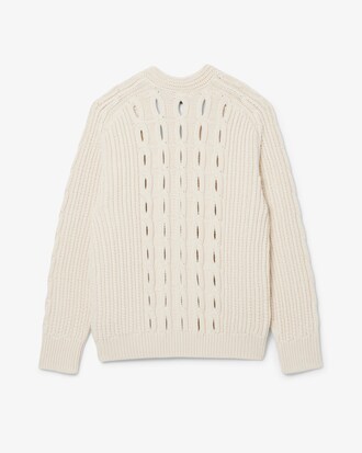 Runway Lacy Cable Knit Cardigan