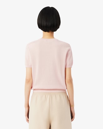 Short Sleeved 3D Knit Sweater