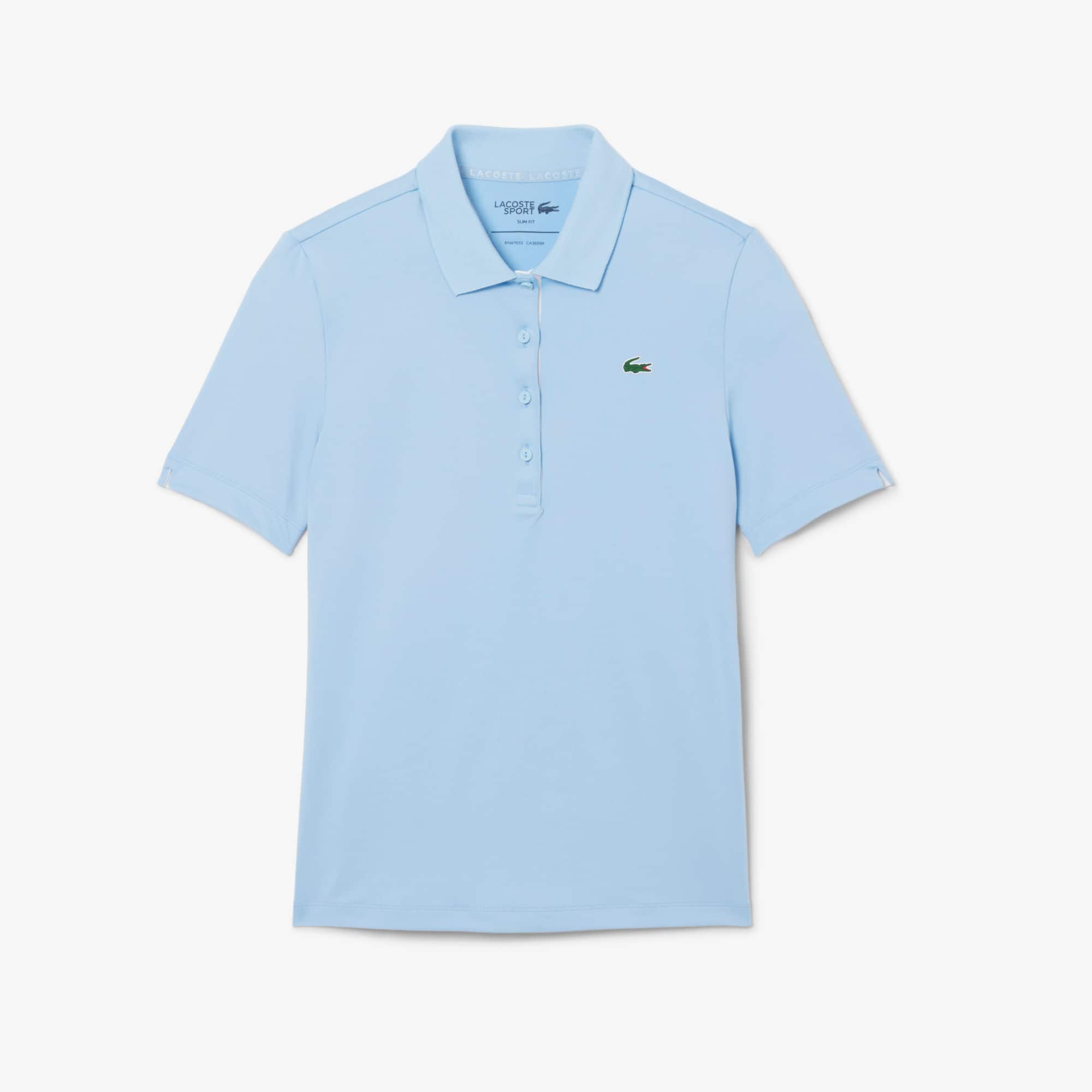 Lacoste Women's Slim Fit Uv Protect Stretch Golf Polo - 38 In Blue