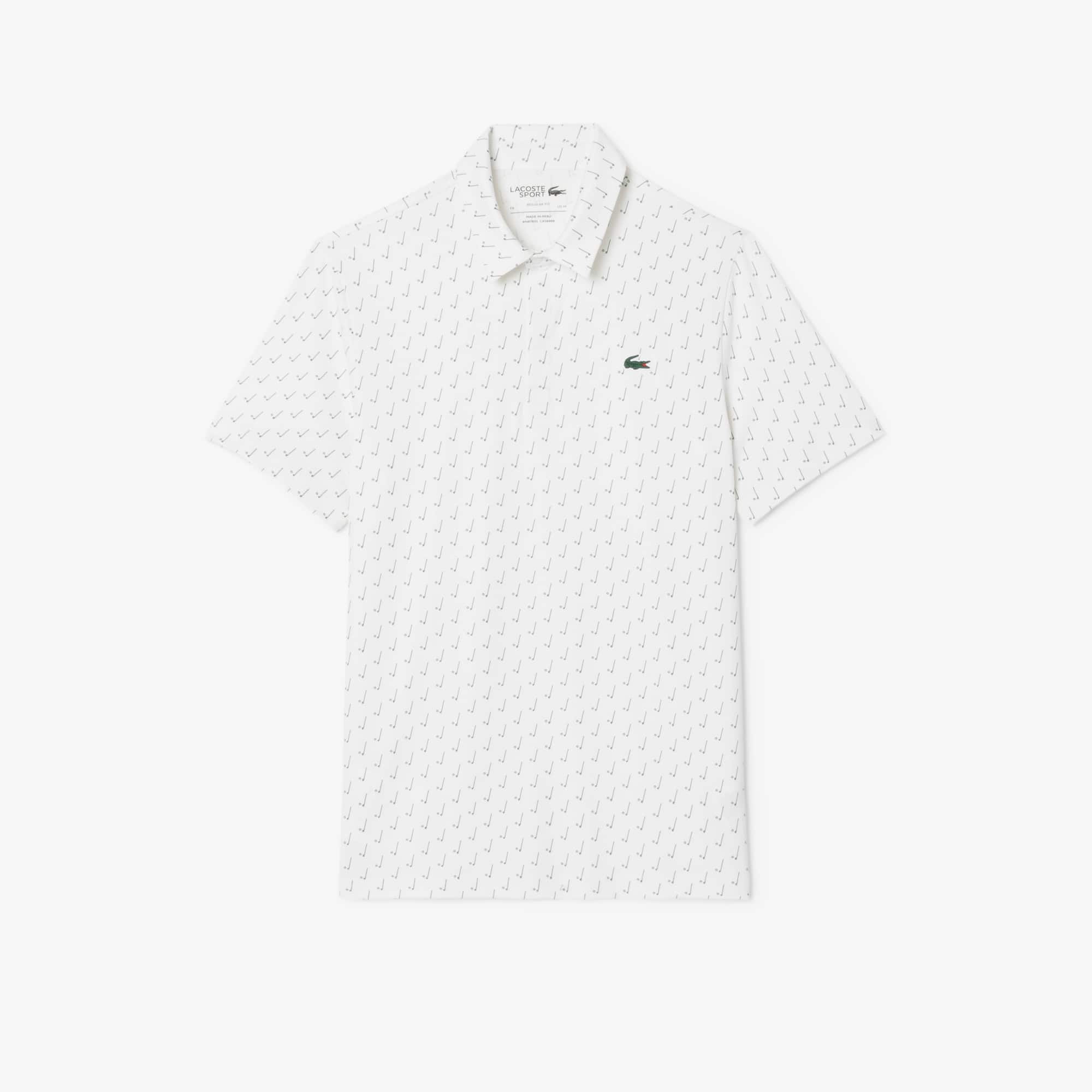 Lacoste Men's Regular Fit Uv Protect Golf Polo - Xl - 6 In White