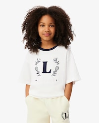 Contrast Badge Cotton T-Shirt