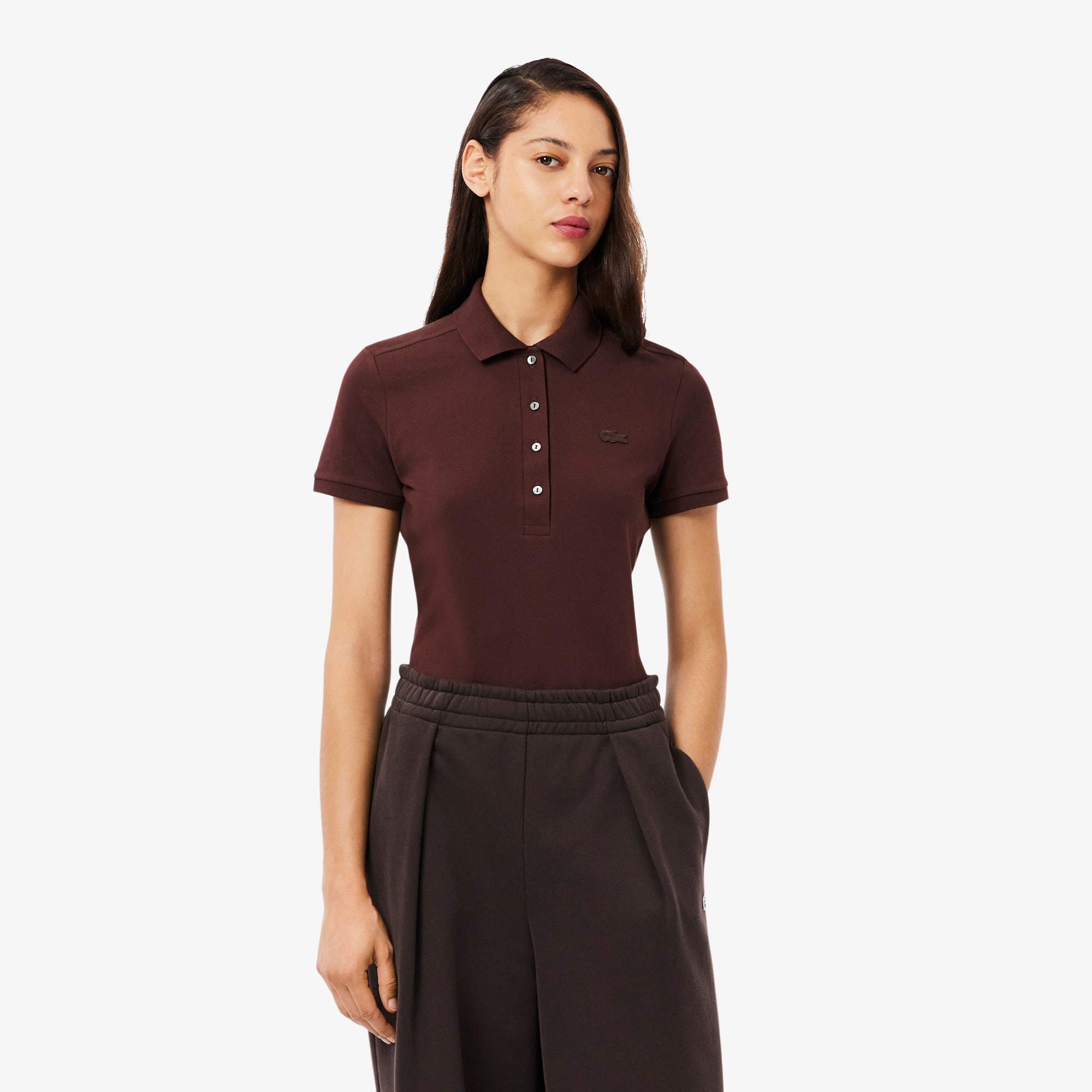 Women's L.12.D Slim Fit Stretch Mini Piqué Polo - Polo Shirts