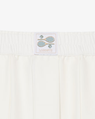 Pleated Petit Piqu&eacute; Effect Midi Skirt