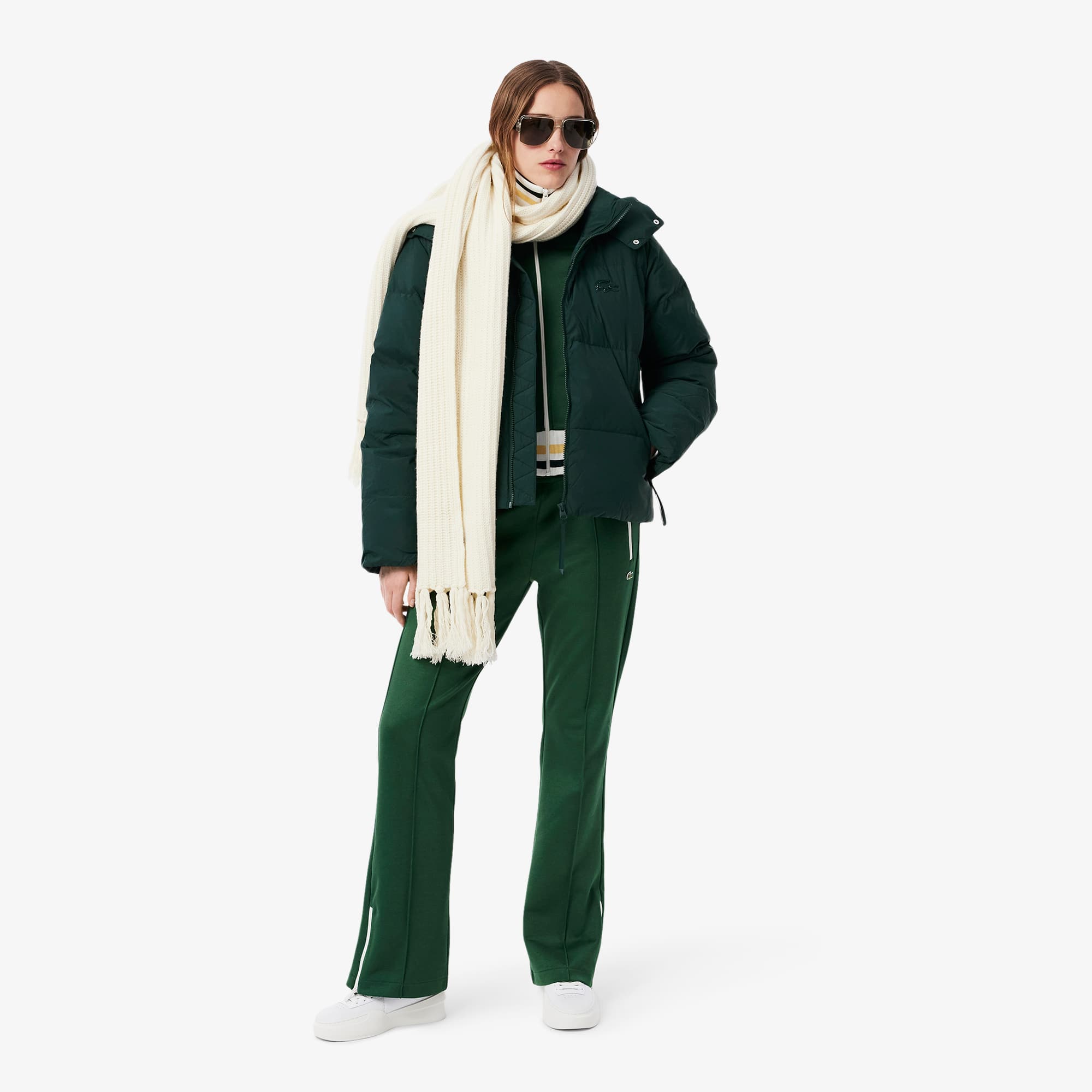 Women's Relaxed Fit Hooded Down Jacket - Jackets & Coats