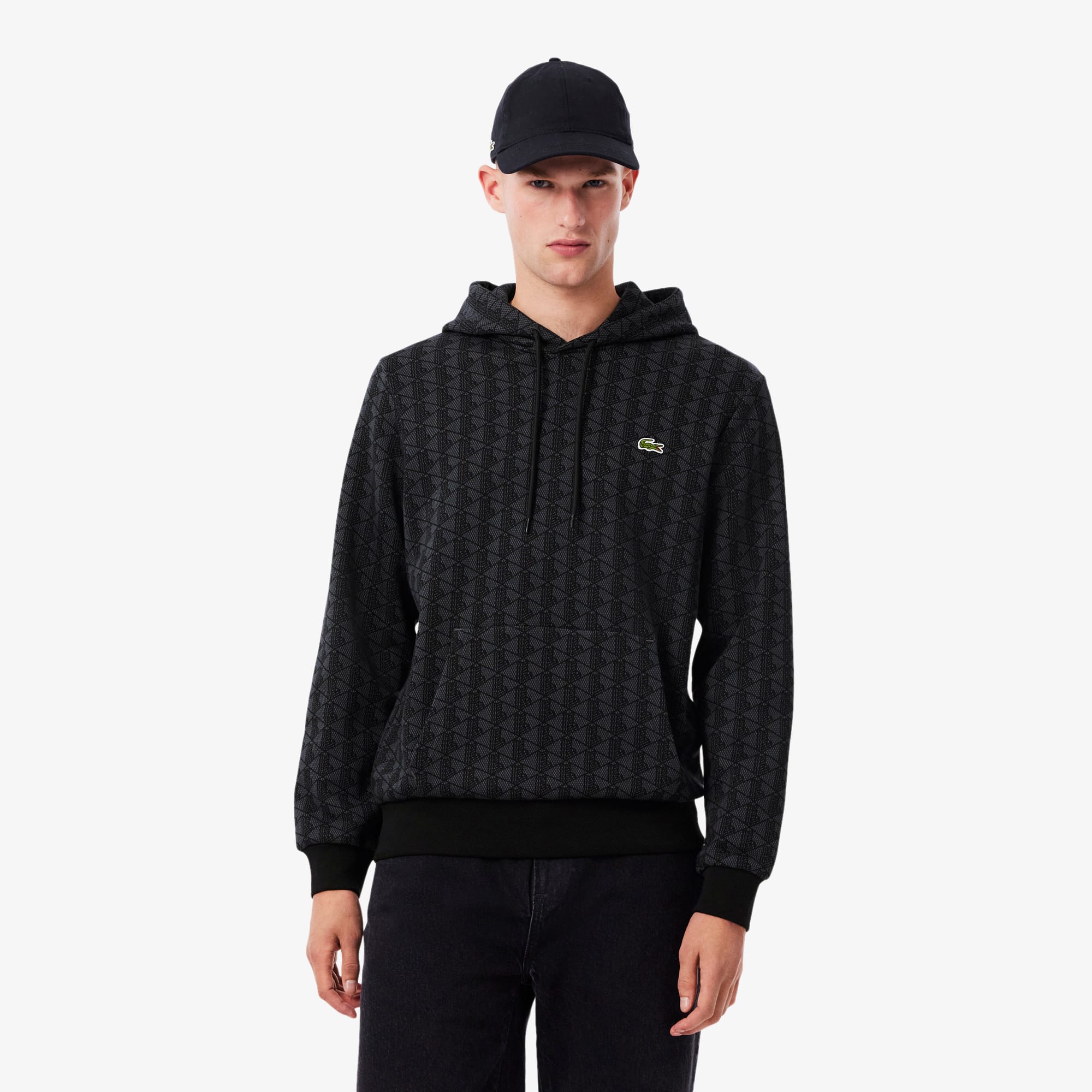 Lacoste Men's Monogram Fleece Hoodie