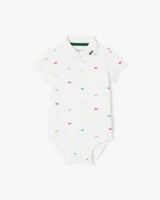Infants’ Crocodile Print Piqué Onesie